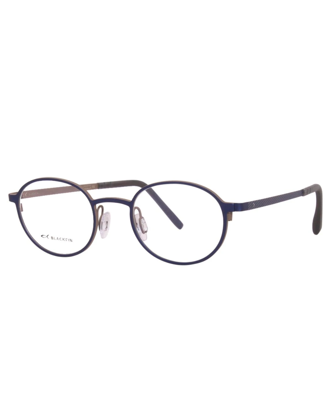 Blackfin Astoria BF945 1196 Titanium Eyeglasses Blue/Dove Brown Full Rim 46mm - Image 4