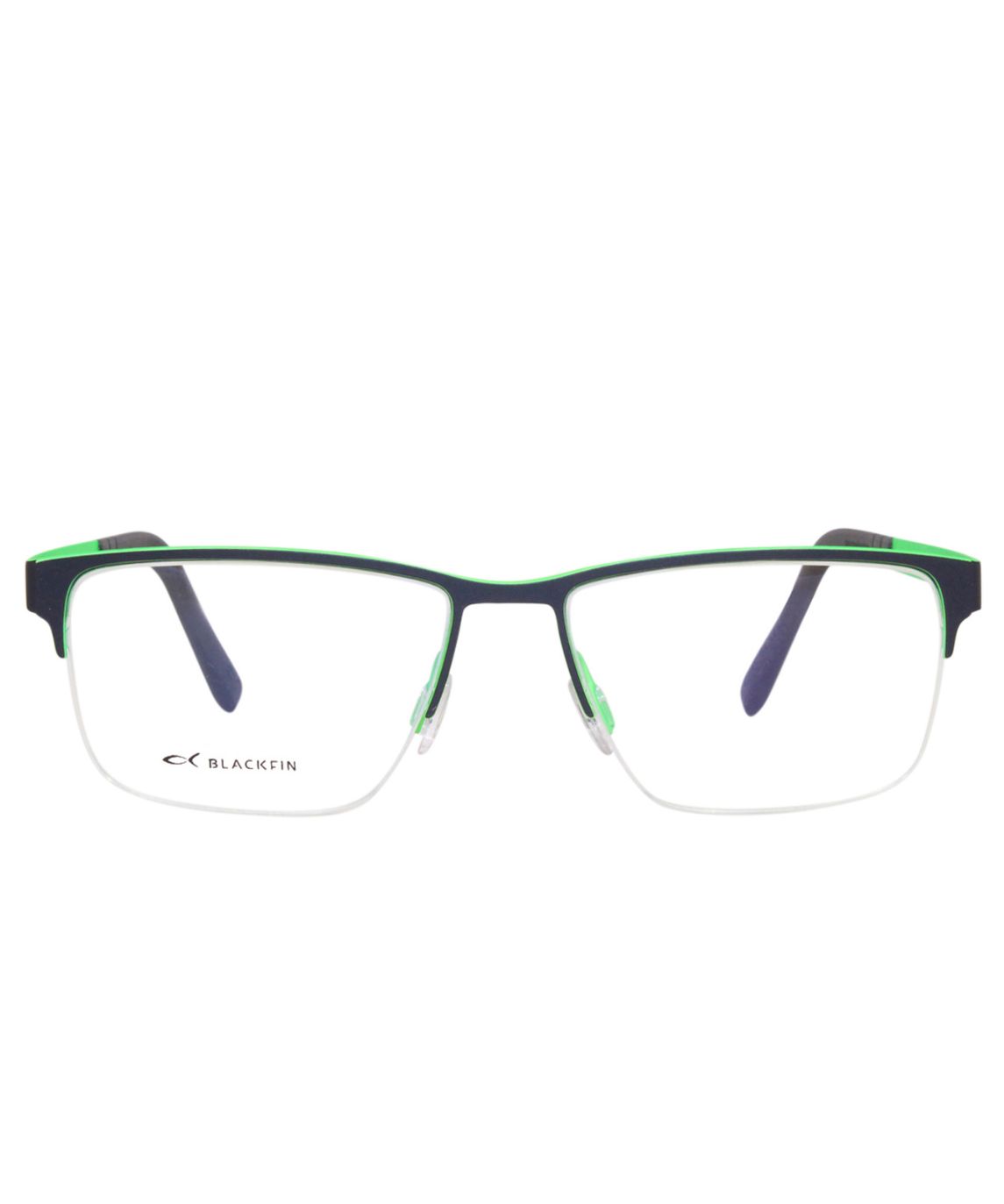 Blackfin Edgartown BF994 1500 Titanium Eyeglasses Men's Navy/Green Semi Rim 55mm - Image 2