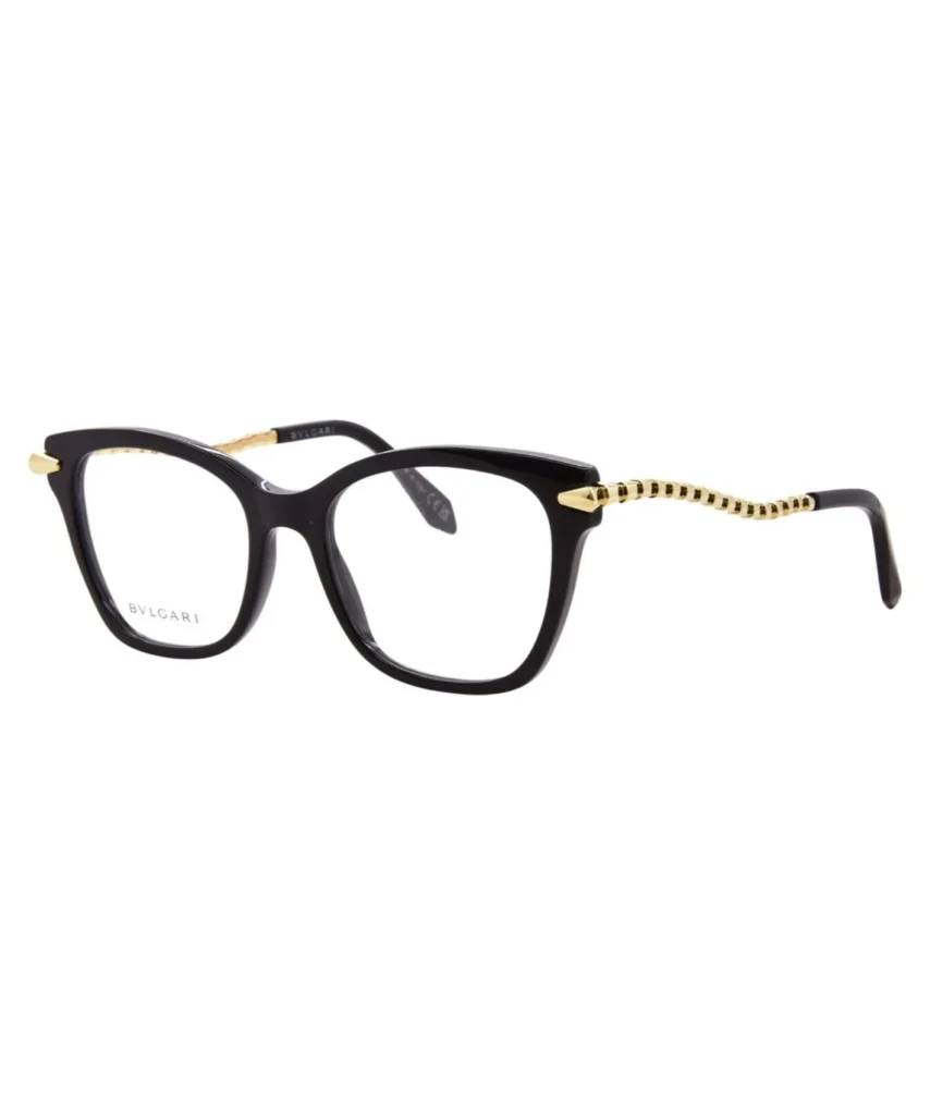 Bvlgari Serpenti Viper BV50071I 001 Eyeglasses Women's Shiny Black 52-18-140