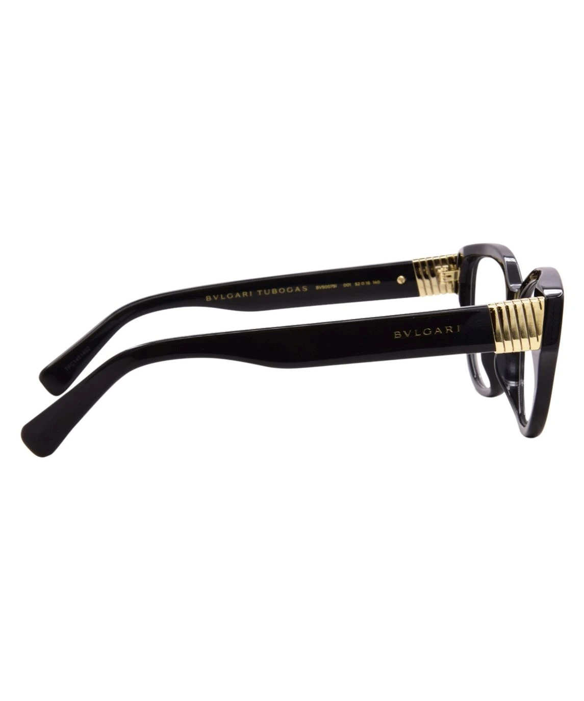 Bvlgari Tubogas BV50075I 001 Eyeglasses Women's Shiny Black Full Rim 52-16-140 - Image 3