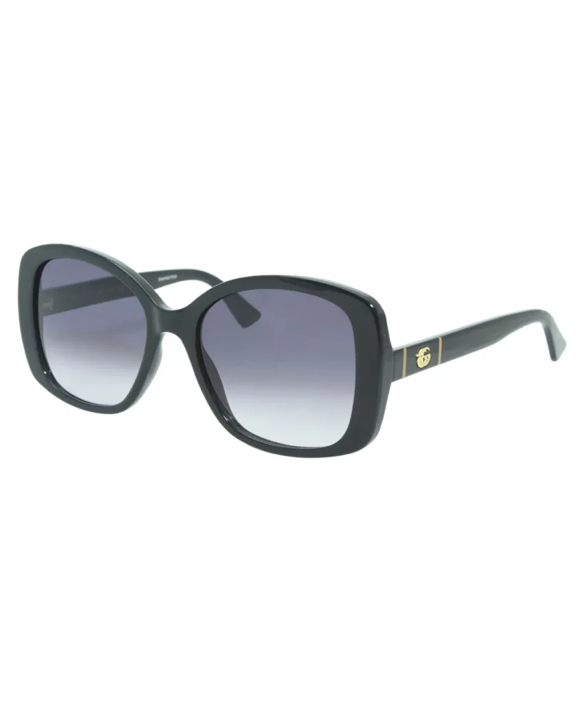 Gucci Gucci-Logo GG0762S 001 Sunglasses Women's Black/Grey Gradient Lenses 56mm