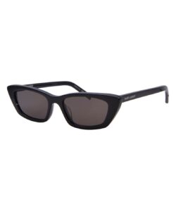 Saint Laurent SL-277 009 Sunglasses Women's Black/Dark Grey Cat Eye 52-18-145