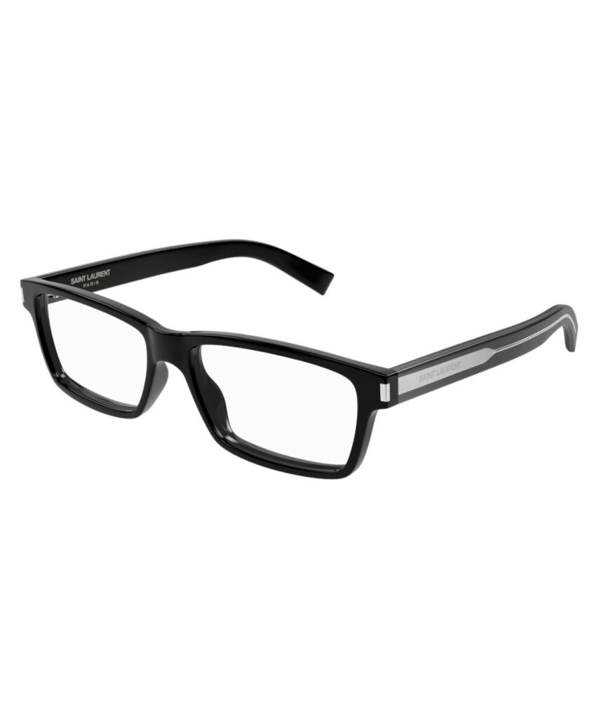 Saint Laurent SL 622 001 Eyeglasses Men's Black/Crystal Full Rim 56-16-145