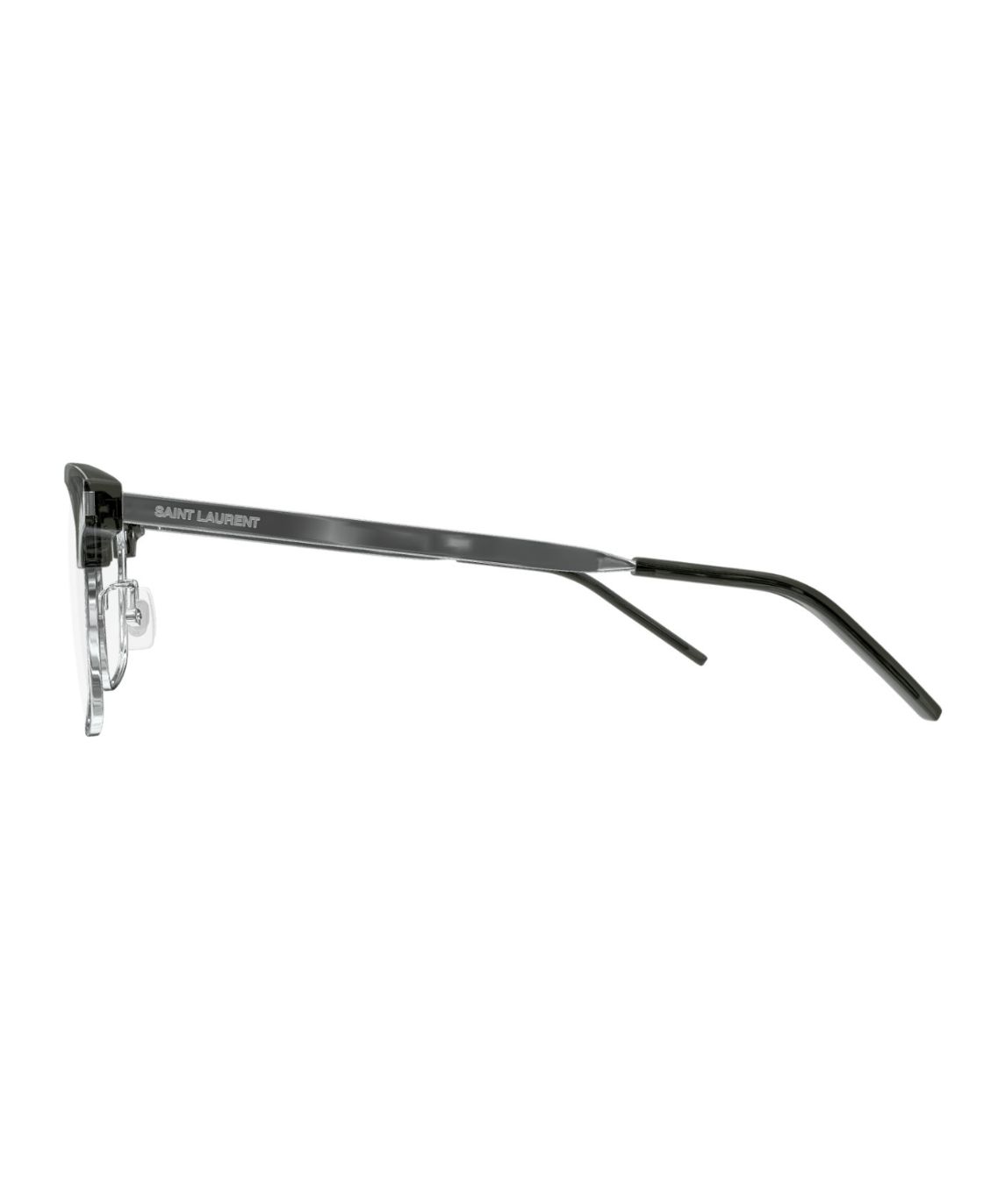 Saint Laurent SL 649/F 004 Eyeglasses Men's Grey/Silver Full Rim 54-20-145 - Image 3