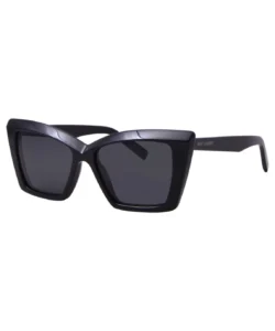 Saint Laurent SL-657 001 Sunglasses Women's Black/Black Cat Eye 54-16-140