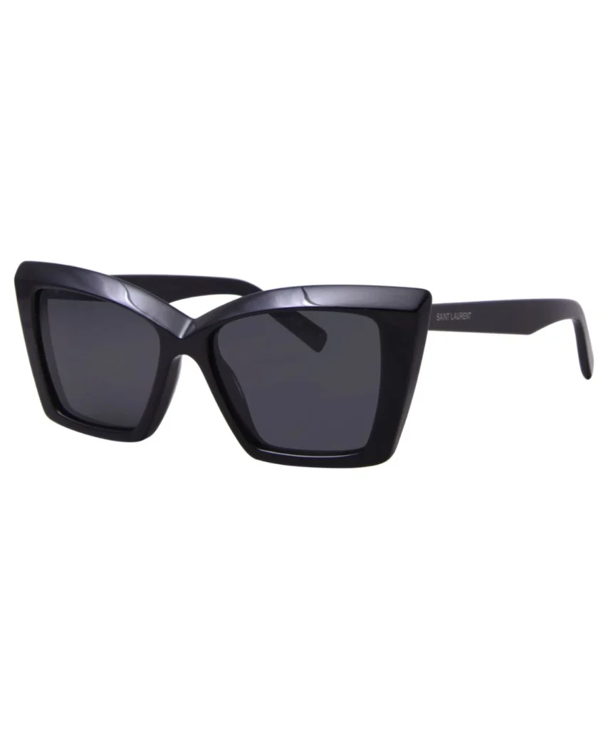 Saint Laurent SL-657 001 Sunglasses Women's Black/Black Cat Eye 54-16-140