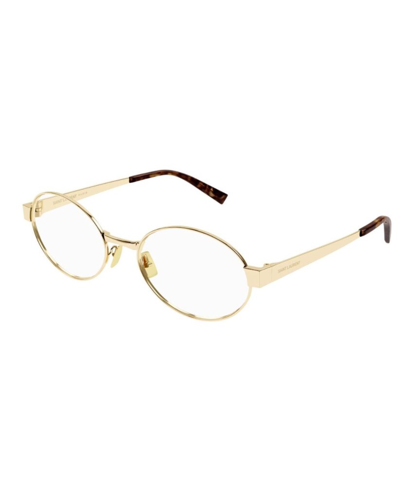 Saint Laurent SL 692 002 Eyeglasses Women's Gold Full Rim Oval Shape 55-19-145
