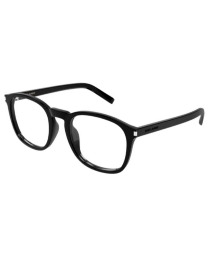 Saint Laurent SL 818 001 Eyeglasses Women's Black Full Rim Round Shape 52-21-145
