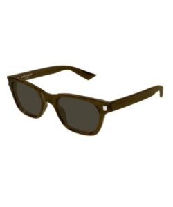 Saint Laurent SL 874 004 Sunglasses Men's Brown/Grey Rectangle Shape 52-20-145