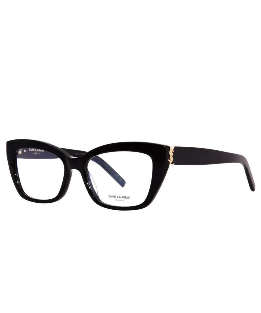 Saint Laurent SL-M117 001 Eyeglasses Women's Black Full Rim Cat Eye 53-17-140