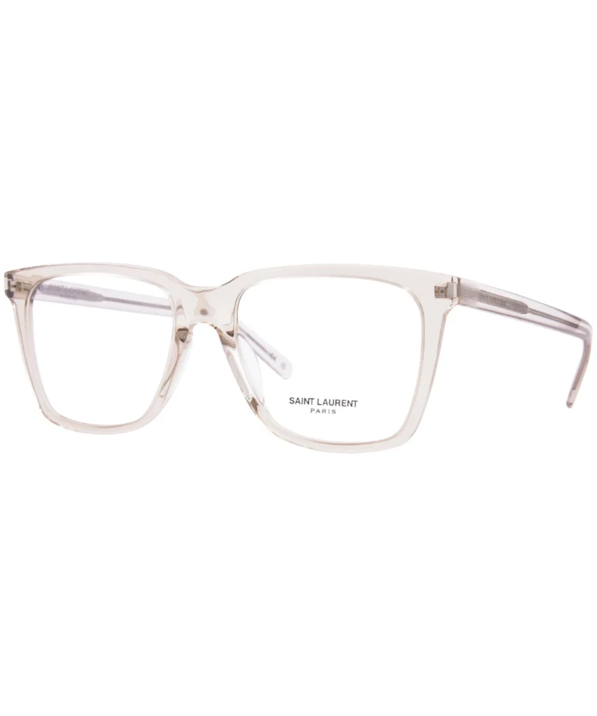 Saint Laurent Slim SL 717 004 Eyeglasses Women's Beige Transparent 54-18-145