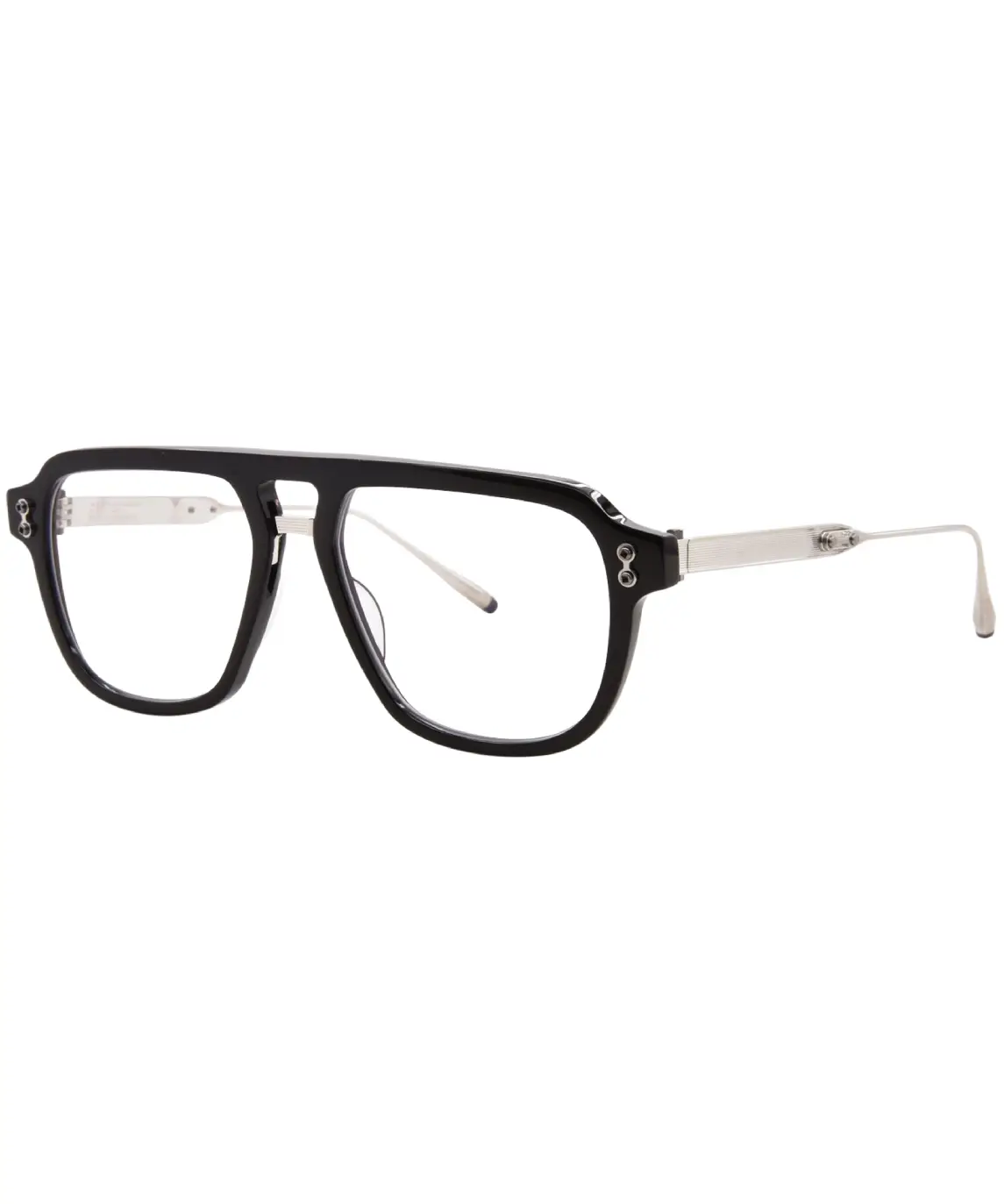 Akoni Argo AKS-538A Eyeglasses Black/Shiny Palladium Full Rim Pilot 55-17-145 - Image 6