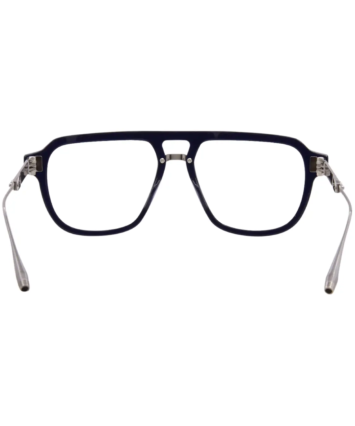 Akoni Argo AKS-538A Eyeglasses Black/Shiny Palladium Full Rim Pilot 55-17-145 - Image 4