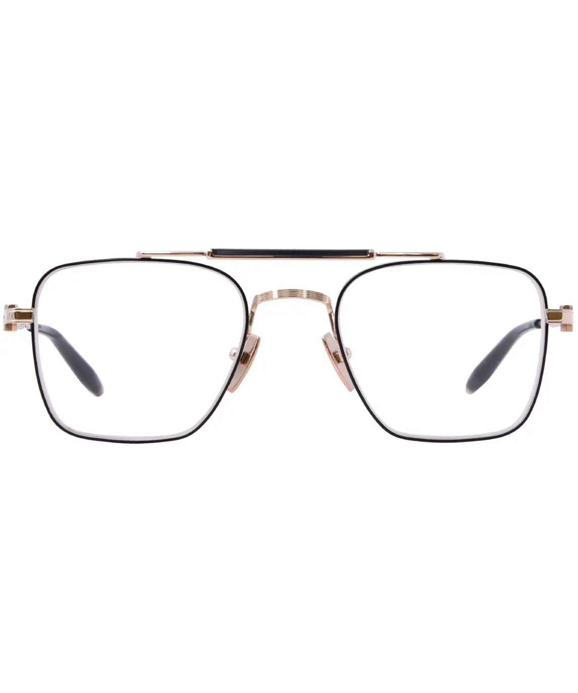 Akoni Europa AKX-200F Titanium Eyeglasses Gold/Black Full Rim 50-21-142 - Image 2