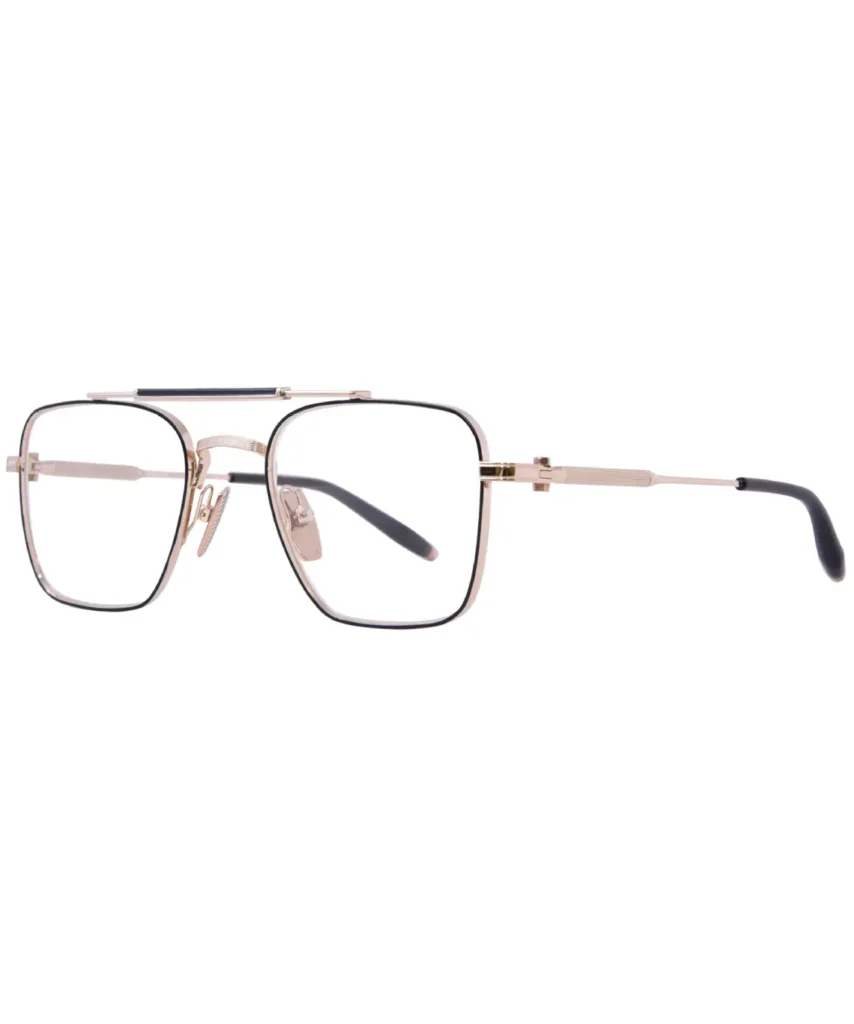Akoni Europa AKX-200F Titanium Eyeglasses Gold/Black Full Rim 50-21-142