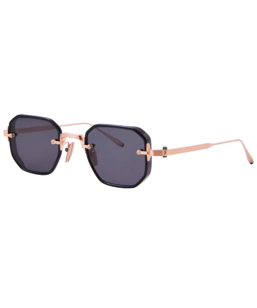 Akoni Juno-Two AKS-307A Sunglasses Titanium Gold/Black/Dark Grey 47-24-145