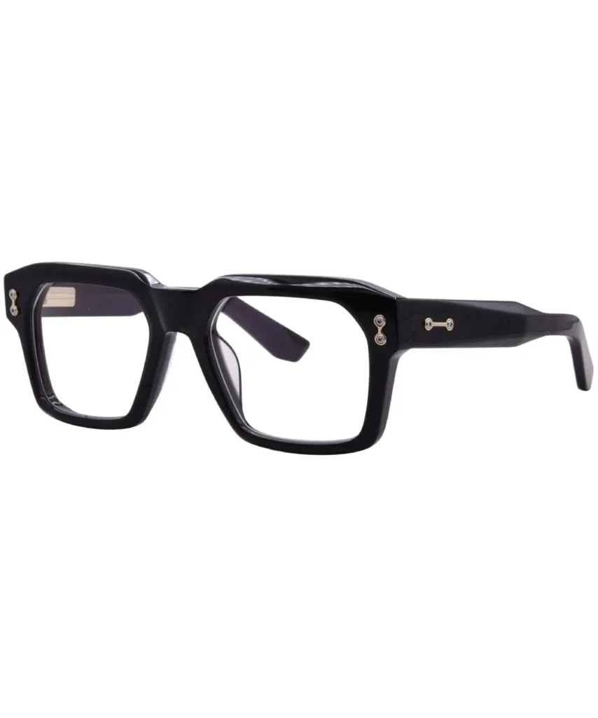 Akoni Pegasus AKX-528A Eyeglasses Black/Gold Full Rim Square Shape 54-20-150