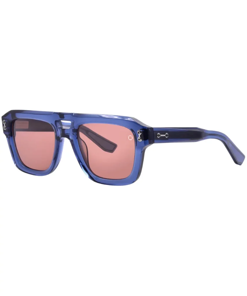 Akoni Perseus AKS-531C Sunglasses Men's Blue/Brown Square Shape 54-21-145