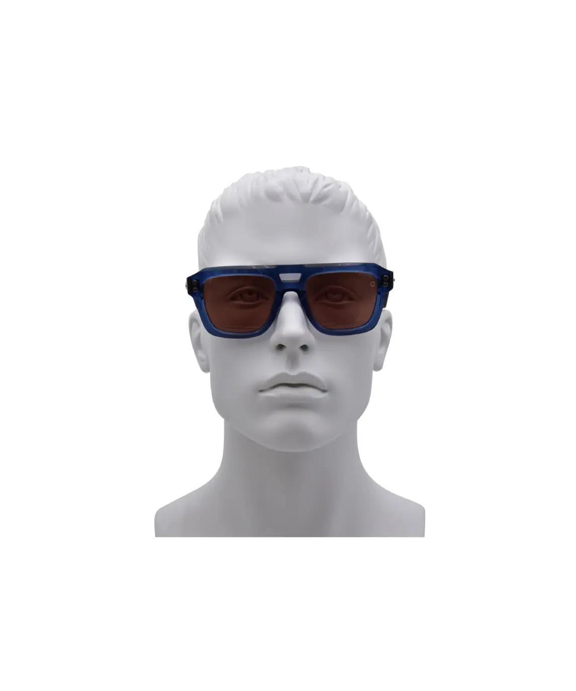 Akoni Perseus AKS-531C Sunglasses Men's Blue/Brown Square Shape 54-21-145 - Image 5