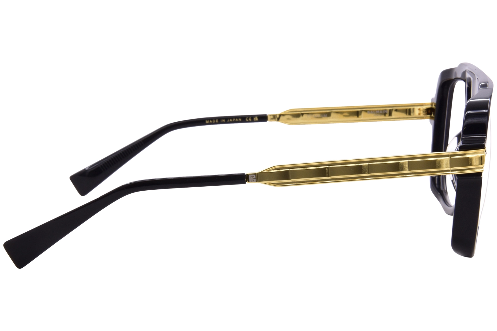 Balmain Francoise-III BPX-197A Eyeglasses Black/Gold Full Rim 57-14-145 - Image 4