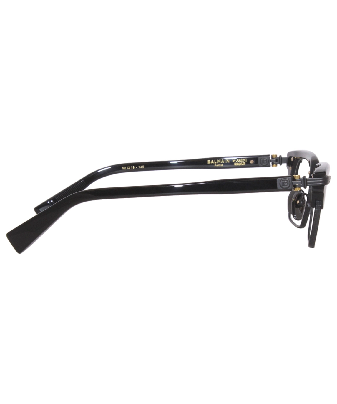 Balmain Legion-II BPX-113C Titanium Eyeglasses Black/Black Full Rim 52mm - Image 3