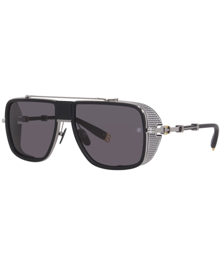 Balmain O.R. BPS-104B Sunglasses Titanium Black Palladium/Dark Grey 59-16-140
