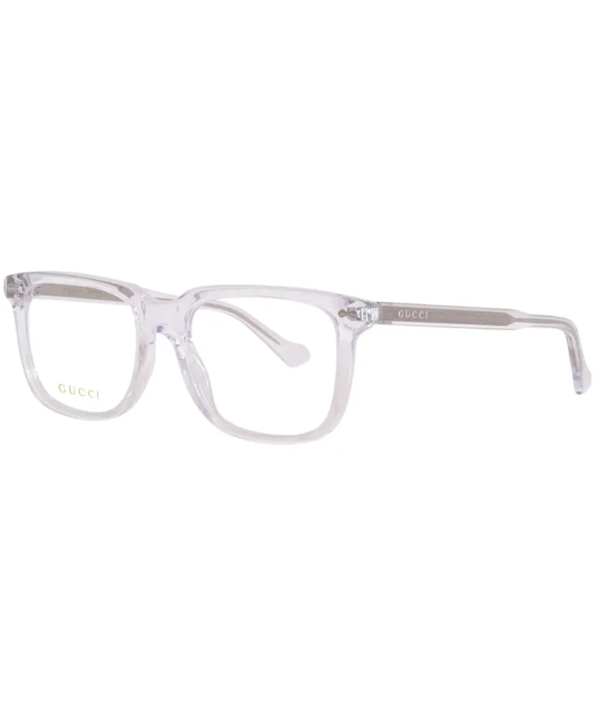 Gucci GG0737O 018 Eyeglasses Men's Crystal Full Rim Rectangle Shape 53-18-150