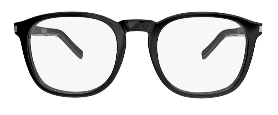 Saint Laurent SL 818 001 Eyeglasses Women's Black Full Rim Round Shape 52-21-145 - Image 2