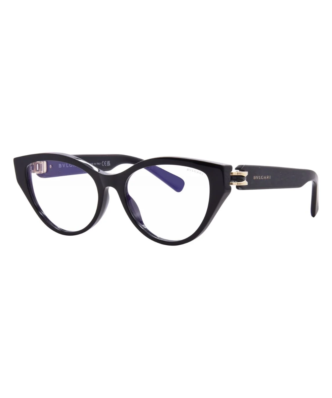 Bvlgari B.Zero1 BV50045I 001 Eyeglasses Women's Shiny Black Full Rim 53-17-130 - Image 2