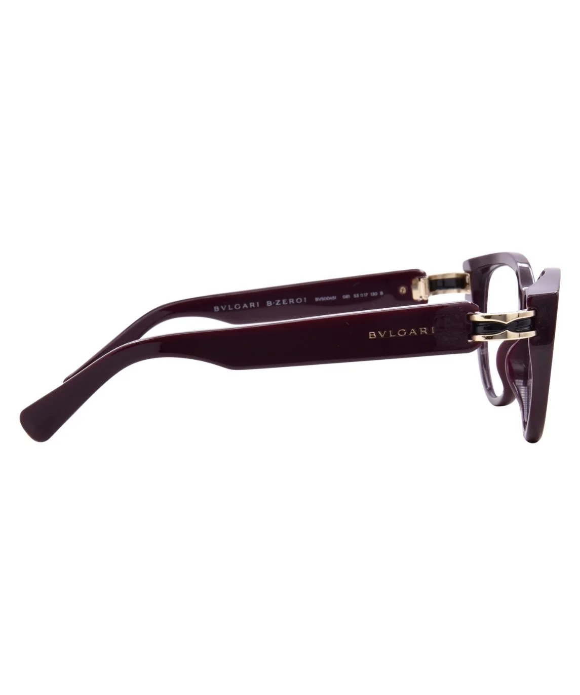 Bvlgari B.Zero1 BV50045I 001 Eyeglasses Women's Shiny Black Full Rim 53-17-130 - Image 3