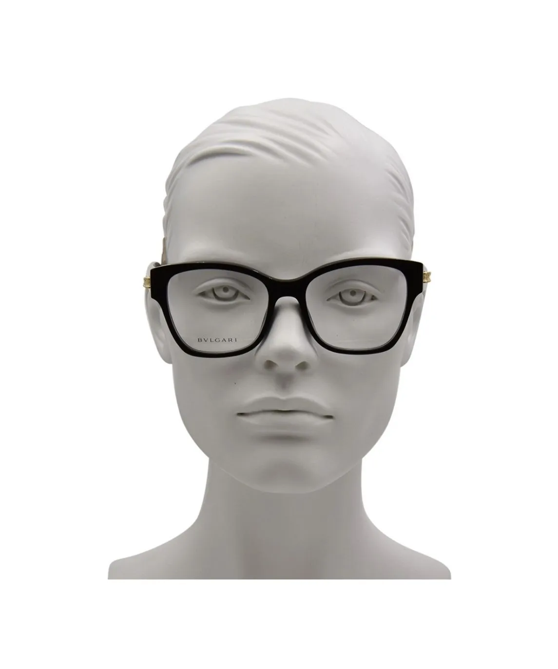 Bvlgari BV50077I 001 Eyeglasses Women's Shiny Black Full Rim 53-18-145 - Image 6