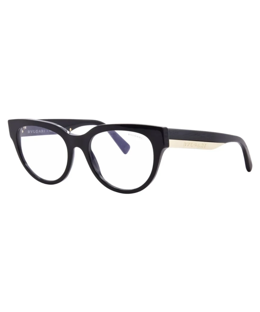 Bvlgari Roma BV50031I 001 Eyeglasses Women's Shiny Black Full Rim 53-18-145