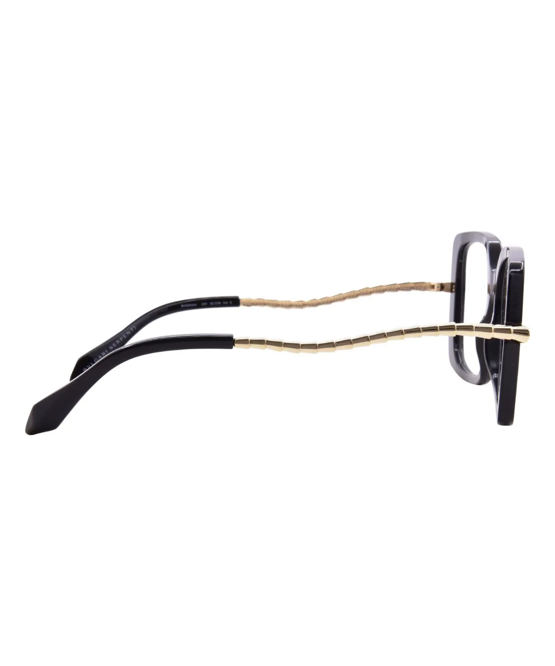 Bvlgari Serpenti-Viper BV50044I 001 Eyeglasses Women's Shiny Black Full Rim 52mm - Image 3