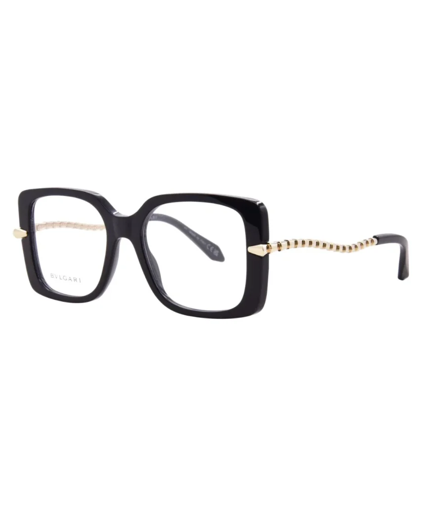 Bvlgari Serpenti-Viper BV50044I 001 Eyeglasses Women's Shiny Black Full Rim 52mm