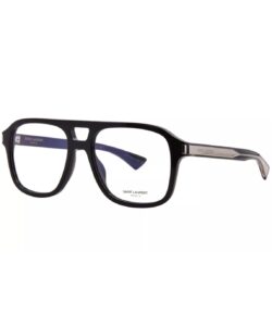 Saint Laurent OPT SL 881 001 Eyeglasses Men's Black/Crystal Full Rim 55-18-145