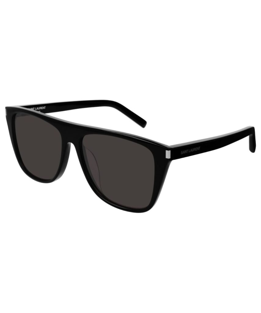 Saint Laurent SL 1/F 001 Sunglasses Men's Black/Black Square Shape 58-16-145
