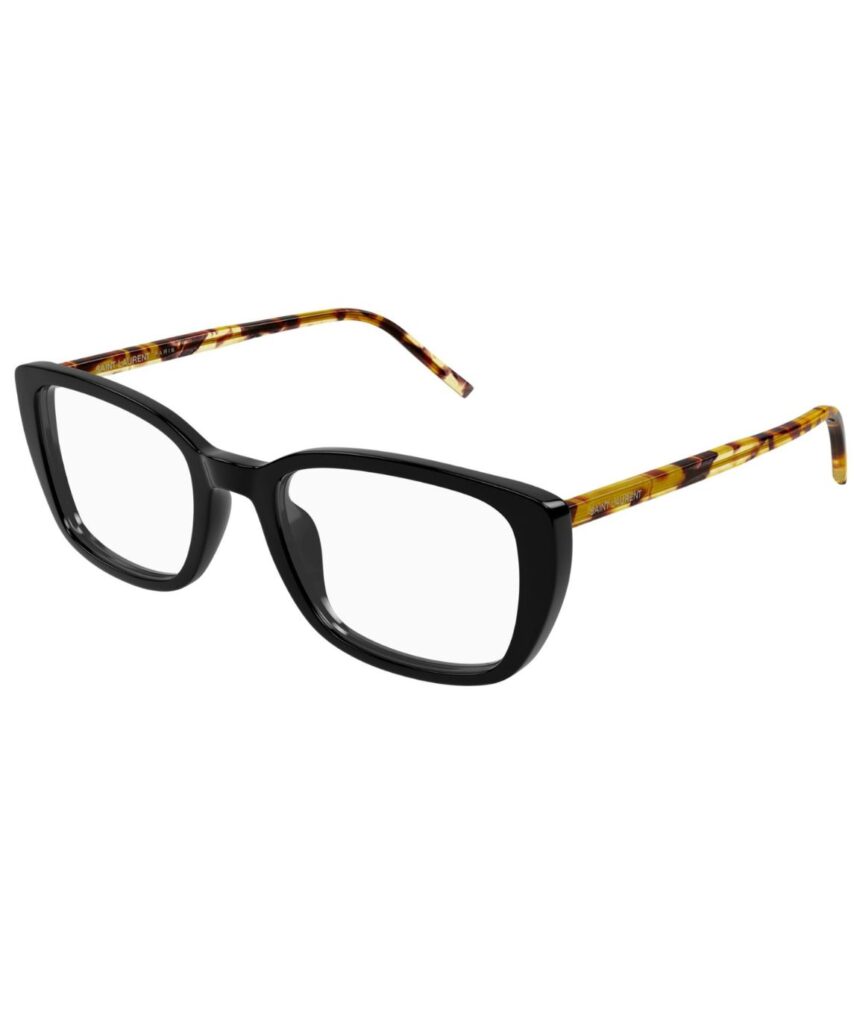 Saint Laurent SL 776 010 Eyeglasses Women's Black/Havana Full Rim 49-20-135