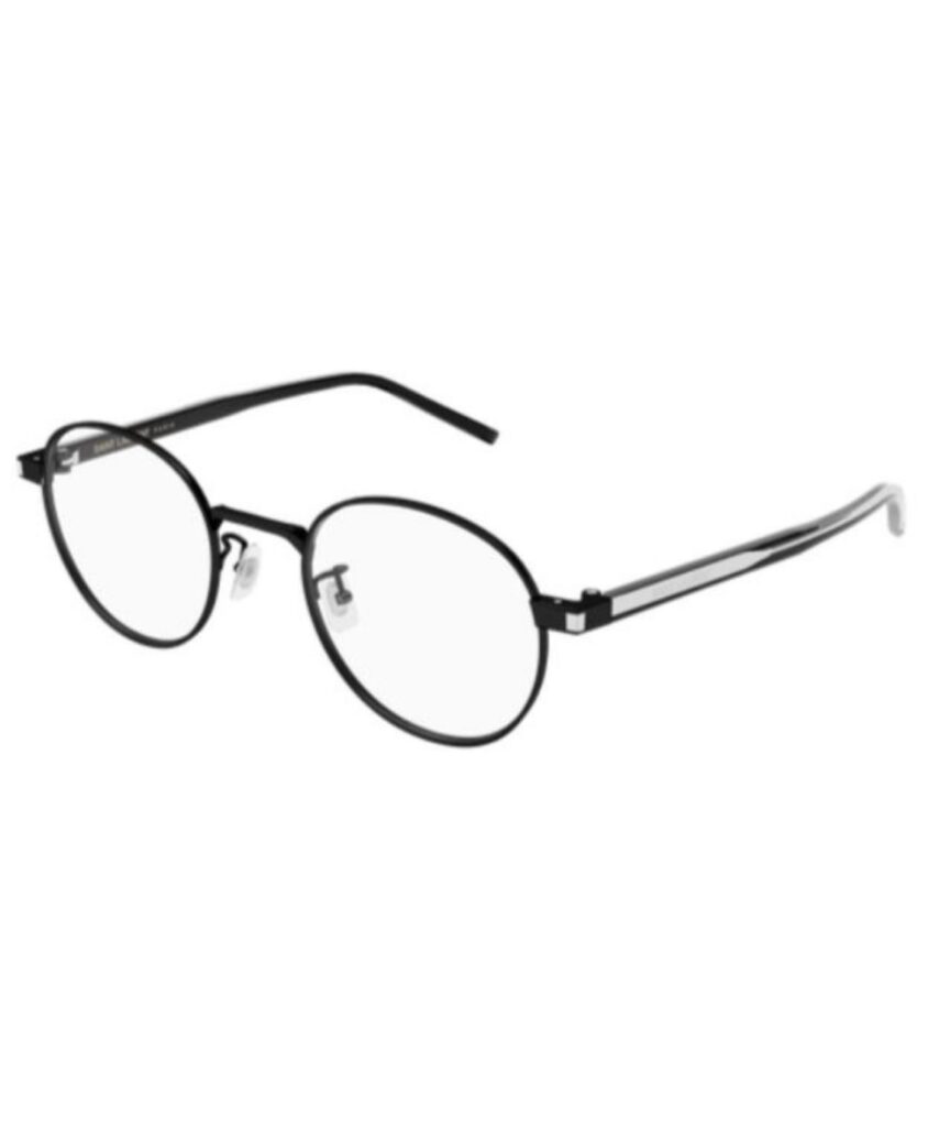 Saint Laurent SL 848/J 001 Eyeglasses Men's Black/Crystal Full Rim 49-22-140