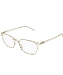 Saint Laurent SL 885 004 Eyeglasses Beige Full Rim Rectangle Shape 53-18-145