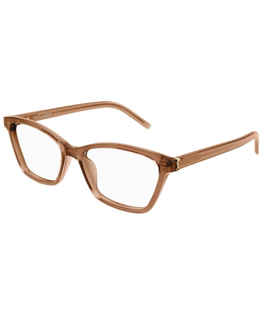 Saint Laurent SL M128 012 Eyeglasses Women's Brown Full Rim Cat Eye 56-16-145
