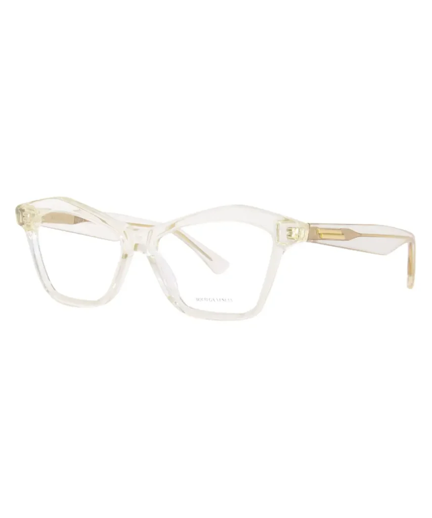 Bottega Veneta BV1096O 004 Eyeglasses Women's Beige Full Rim Cat Eye 54-15-145