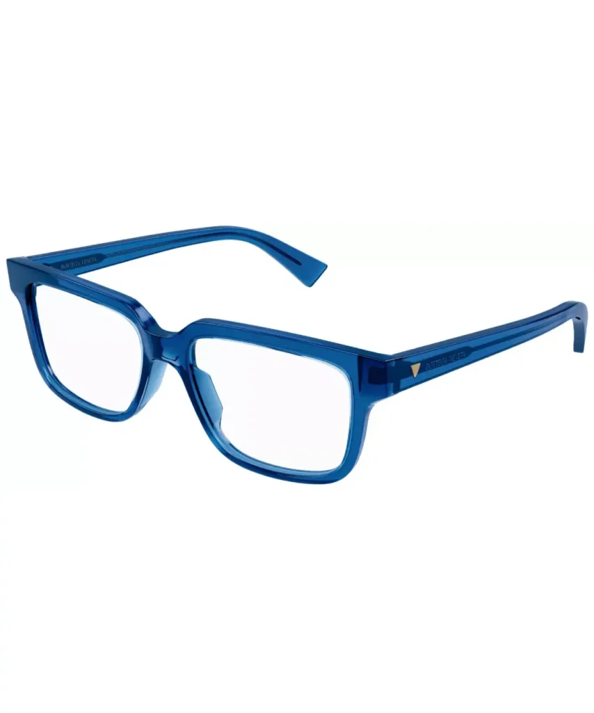 Bottega Veneta BV1256O 008 Eyeglasses Men's Blue Full Rim 56-16-145