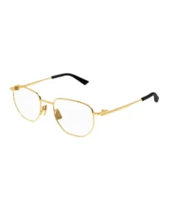 Bottega Veneta BV1301O 001 Eyeglasses Gold Full Rim 50-19-145