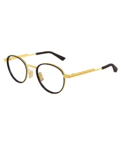 Bottega Veneta BV1337OJ 004 Eyeglasses Gold Full Rim 48-21-140