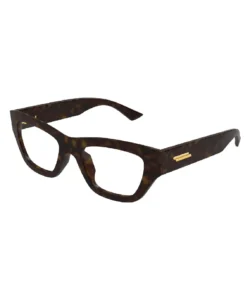 Bottega Veneta BV1360O 007 Eyeglasses Women's Havana Full Rim Cat Eye 51-19-140