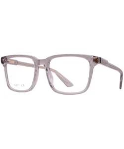 Gucci GG1120O 007 Eyeglasses Men's Grey Transparent Full Rim 55-19-145