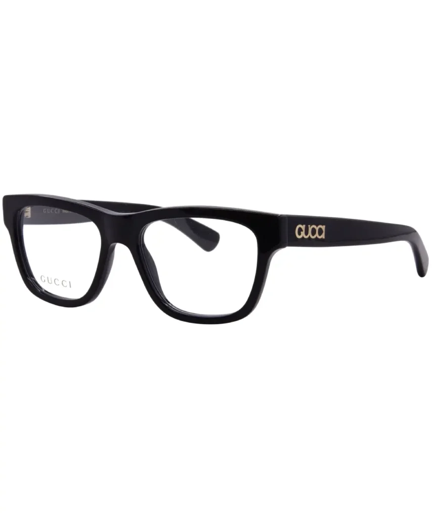 Gucci GG1795O 001 Eyeglasses Men's Black Full Rim Square Shape 52-17-145