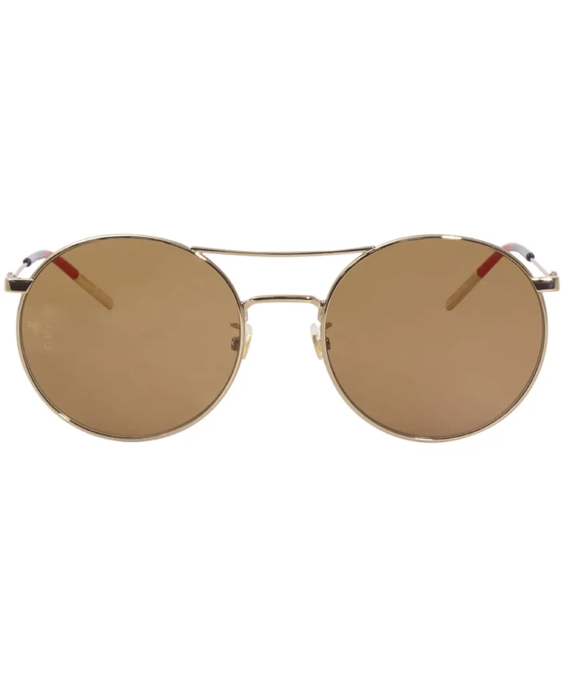 Gucci Gucci-Logo GG0680S 003 Sunglasses Women's Gold/Brown Lenses Round 56mm - Image 2