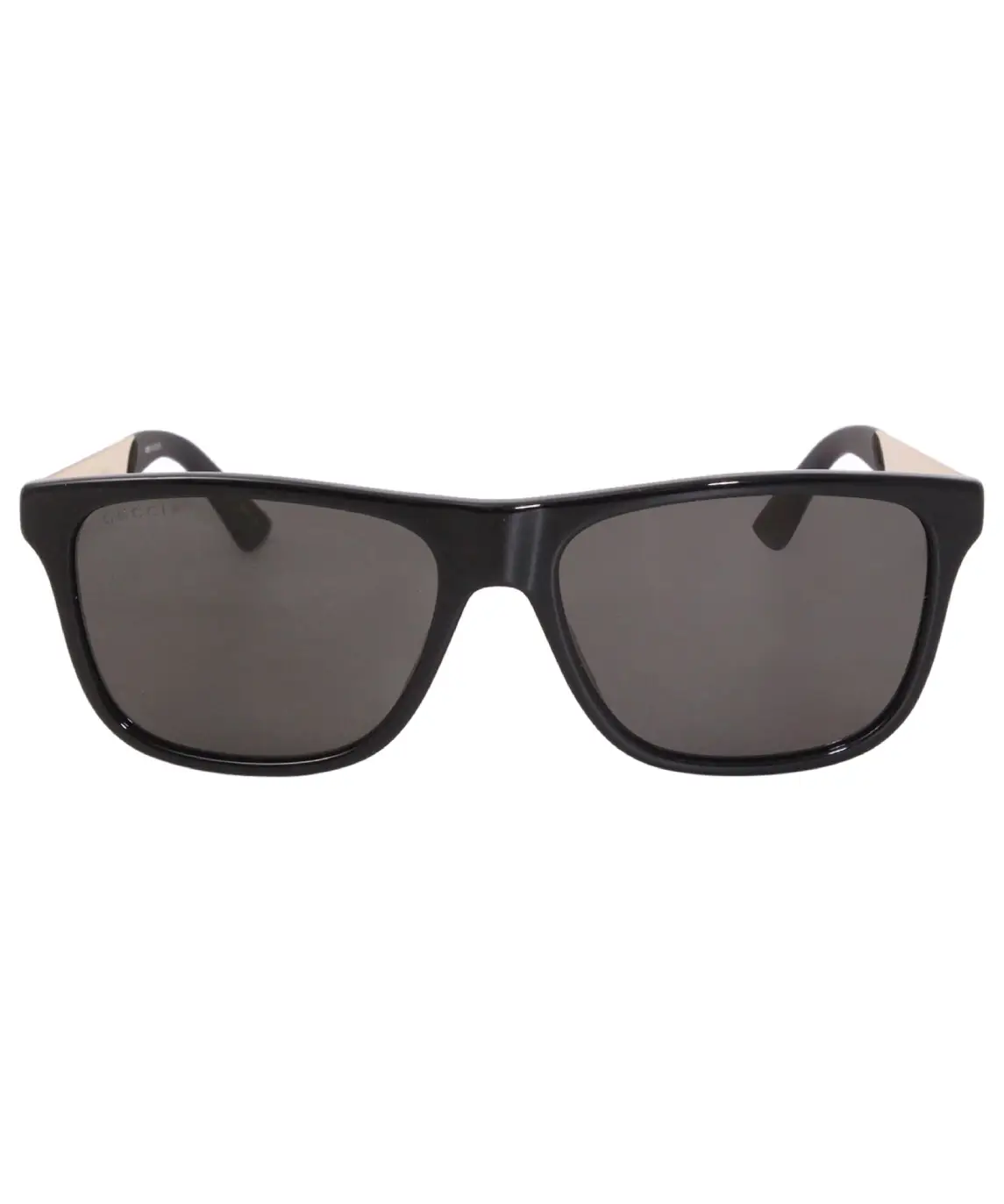 Gucci Gucci-Logo Men's GG0687S 002 Black-Gold/Grey Polarized Lenses Sunglasses - Image 2