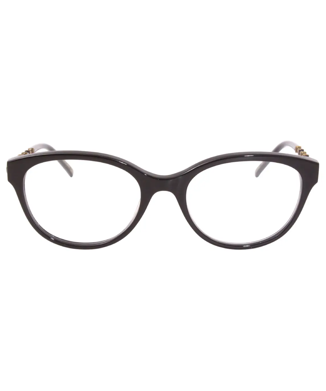 Gucci Women's Gucci-Logo GG0656O 001 Black/Gold Full Rim Cat Eye Eyeglasses 53mm - Image 2